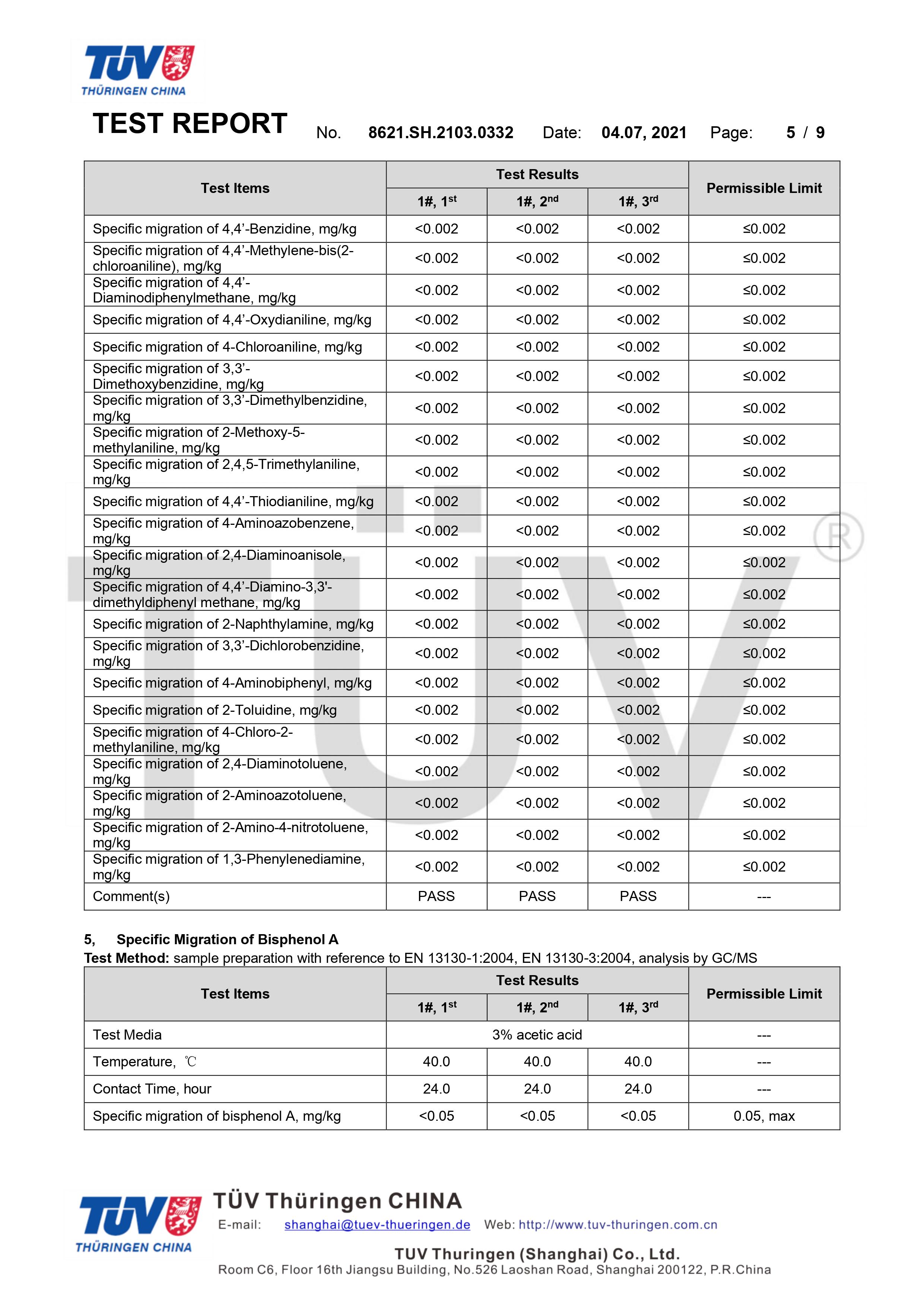 德國萊茵TUV環(huán)保袋食品接觸檢測(cè)(圖5)