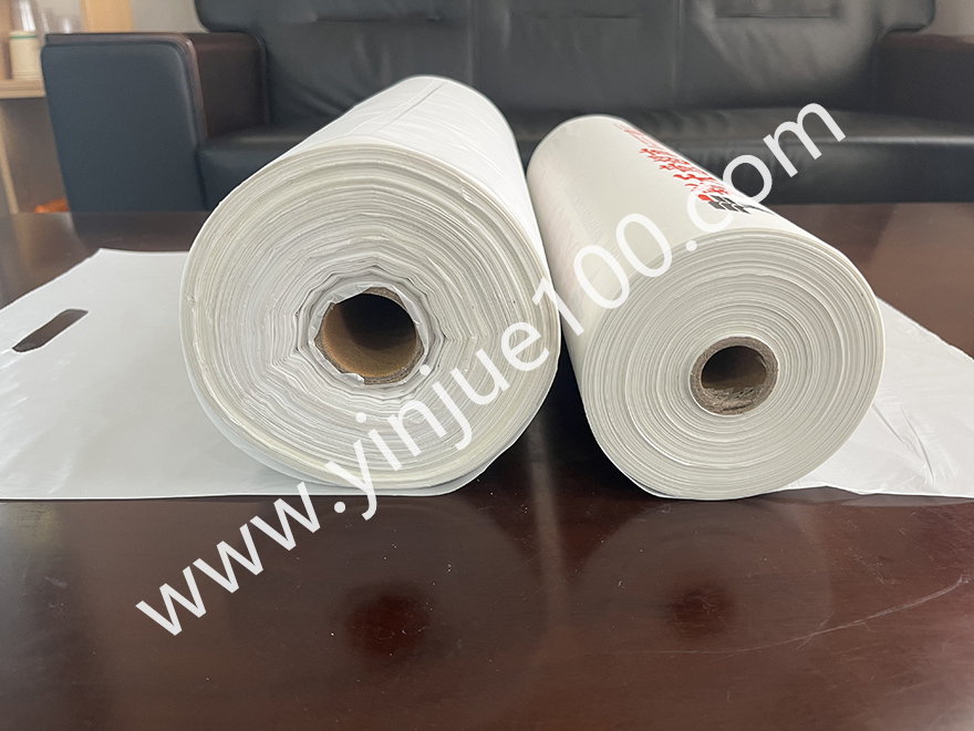 超市手提口連卷購(gòu)物袋（可印刷logo）(圖3)